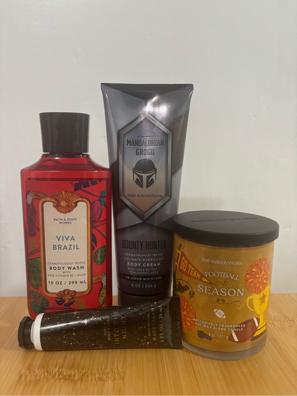 Bath & Body Works Bundle Viva Brazil Grogu Football Season Gift Set